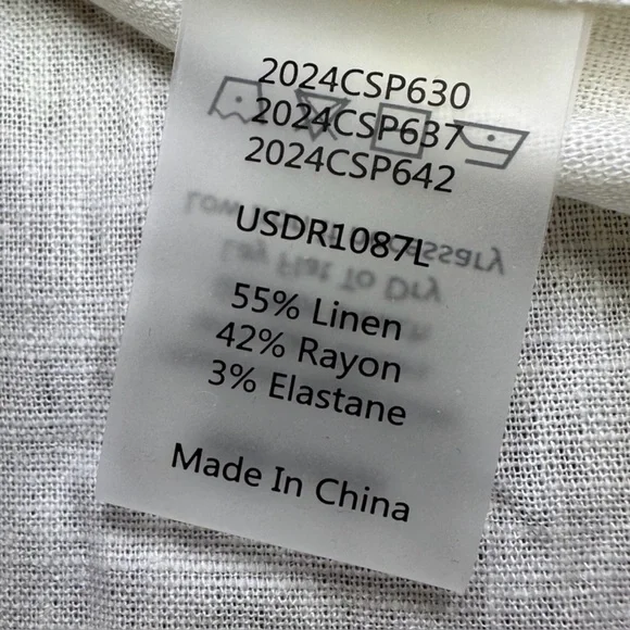 Universal Standard Sea Side Button-Up Shirt Dress Linen Blend Boho  XL 14-16 - Picture 9 of 10